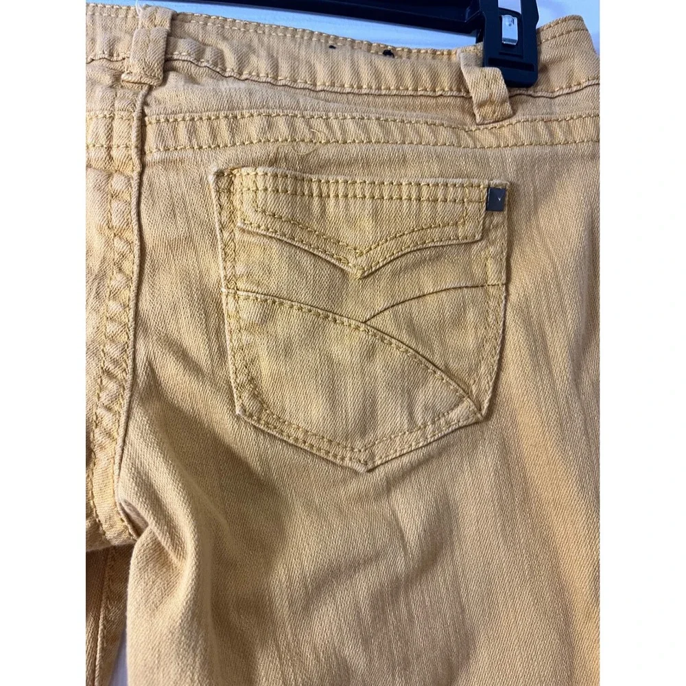 RUE21 Womens Mustard Yellow Skinny‎ Jeans Low Rise Size 7/8R Cotton Blend